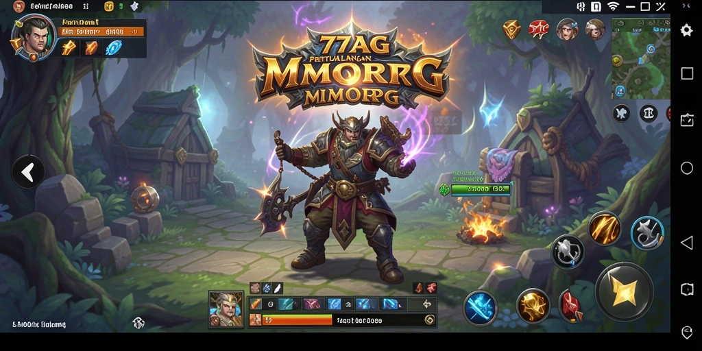 Screenshot utama gameplay 77AG dengan aksi pertarungan seru.