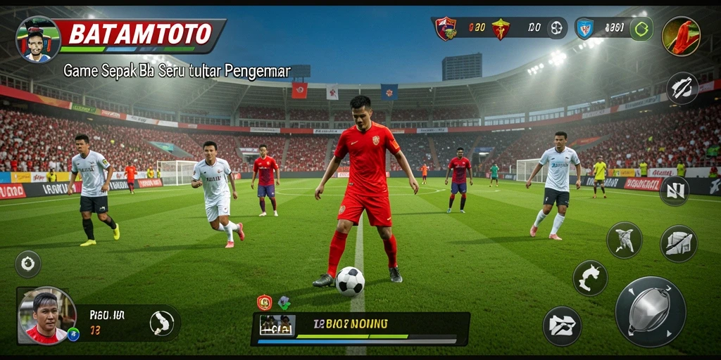 Tampilan gameplay menarik dari game sepak bola BATAMTOTO.