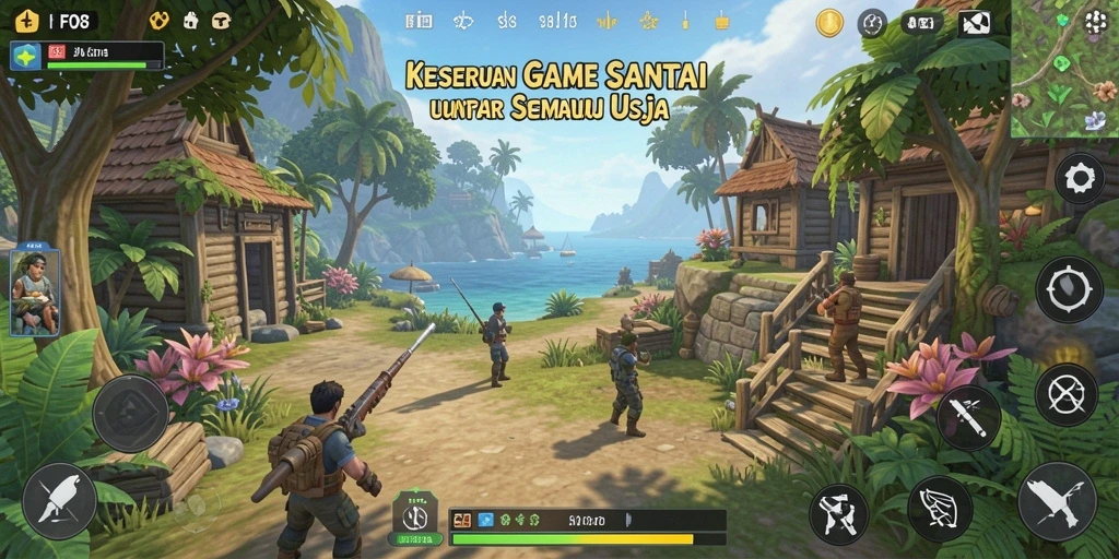 Screenshot gameplay FO8 menampilkan keseruan level Casual.
