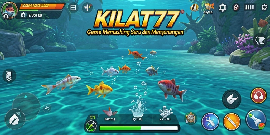 Tampilan gameplay KILAT77 yang mendebarkan saat menangkap ikan.