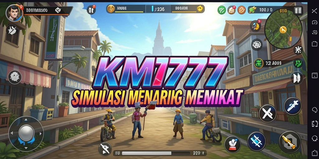 Screenshot gameplay menarik dari KM777 yang menunjukkan interaksi dalam simulasi.