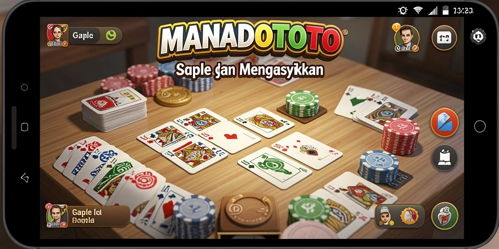 Gameplay seru Gaple dalam MANADOTOTO dengan tampilan menarik.