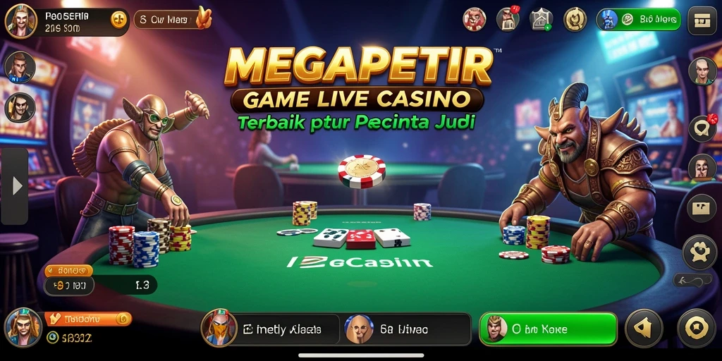 Gameplay Live Casino yang seru di MEGAPETIR.