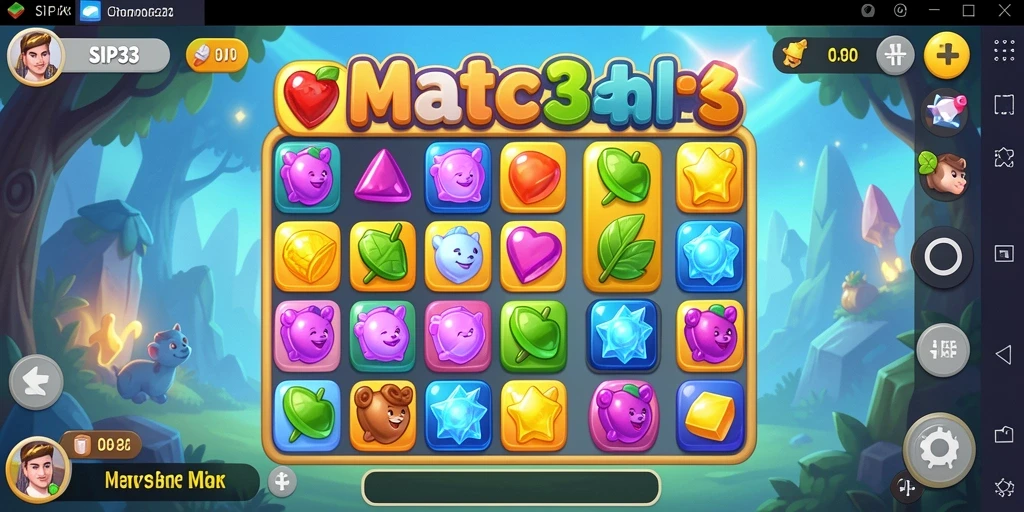 Gameplay seru dan menantang dalam SIP33, permainan Match-3.