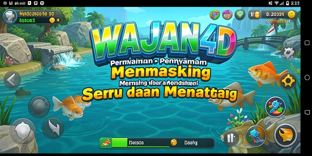 Screenshot gameplay menunjukkan suasana memancing yang realistis dan menarik.