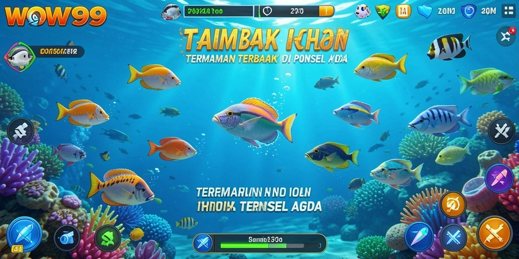 Tampilan gameplay Tembak Ikan WOW99 yang seru dan menarik.